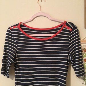 Striped Boat Neck Dress
